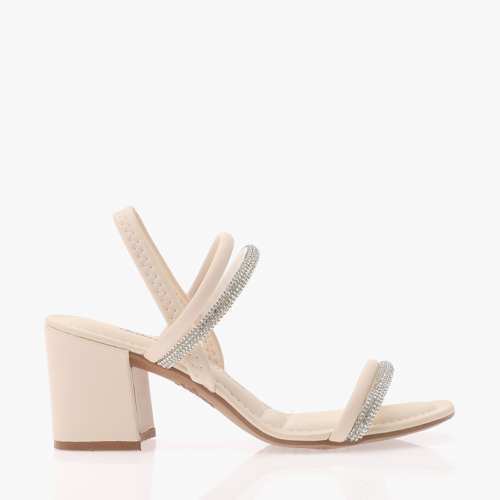 SANDALIA SALTO TIRAS BRILHO Y6875 0002-TULE 34