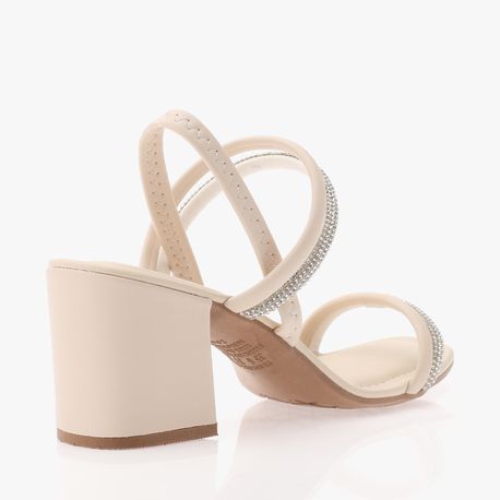 SANDALIA SALTO TIRAS BRILHO Y6875 0002-TULE 34