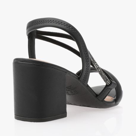 SANDALIA SALTO BRILHO Y6181 0009-PRETO 35
