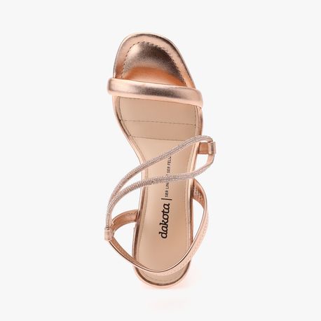 SANDALIA SALTO BRILHO Y6181 0002-ROSE 34