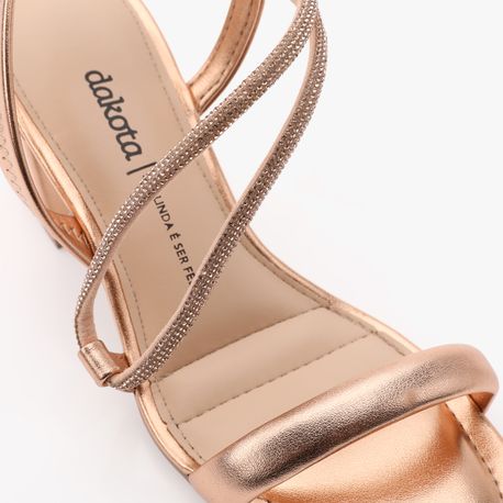 SANDALIA SALTO BRILHO Y6181 0002-ROSE 35