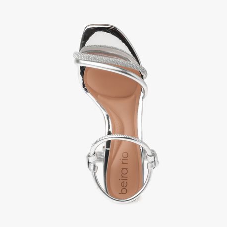SANDALIA SALTO FESTA 8436213/F CRISTAL SILVER/ PRATA 34