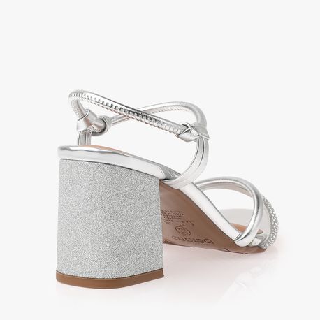 SANDALIA SALTO FESTA 8436213/F CRISTAL SILVER/ PRATA 34