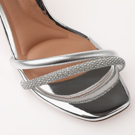 SANDALIA SALTO FESTA 8436213/F CRISTAL SILVER/ PRATA 34