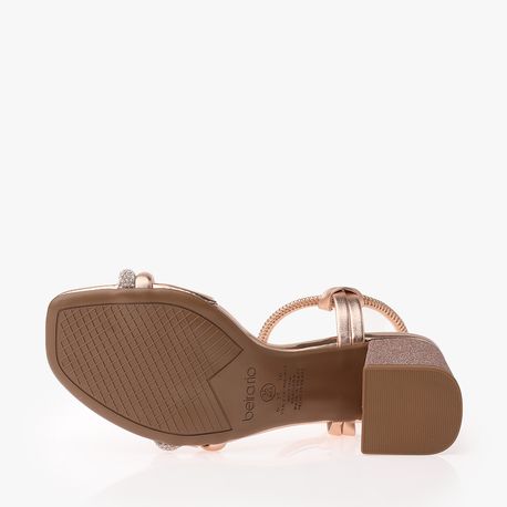 SANDALIA SALTO FESTA 8436213/F OURO ROSADO SILEVR/OURO ROSADO 35