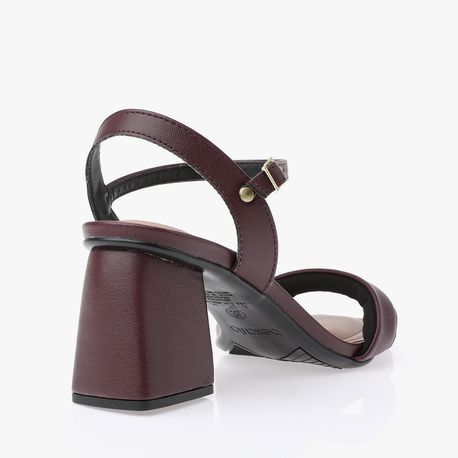 SANDALIA SALTO TIRA FOFINHA 8499307 VINHO 34