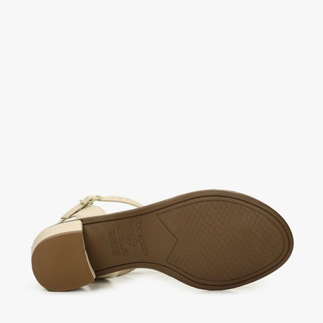 SANDALIA SALTO VIA COM BOLINHAS 8379247 CREME NP TURIN 34