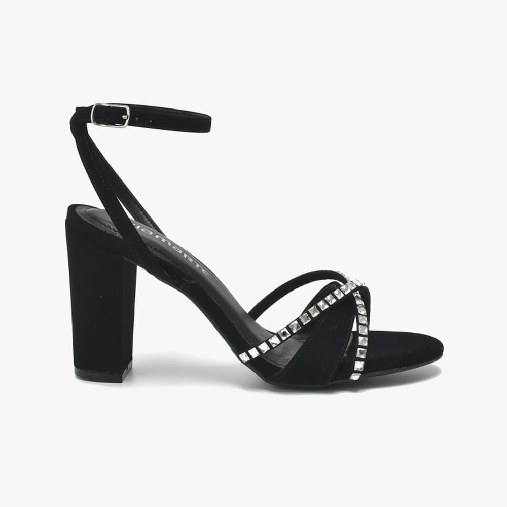 SANDALIA SALTO STRASS 142002 PTO NOBUCK 38