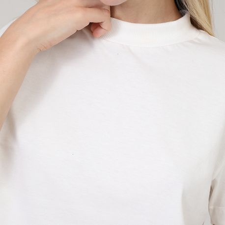 BLUSA MC CROPPED GOLA ALTA MEIA MALHA 119449 OFF WHITE P