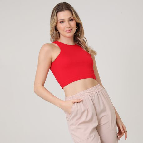 REGATA CROPPED JOVEM POLIAM 3546T VERMELHO P