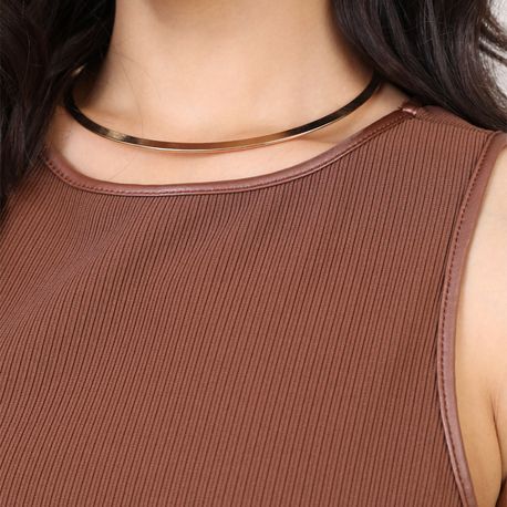 CROPPED REGATA PU 410403 MARROM P