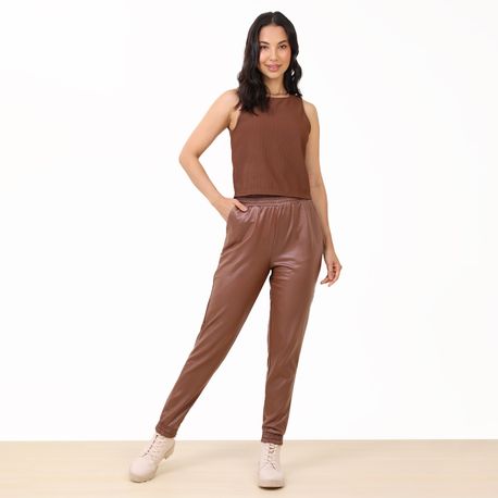 CROPPED REGATA PU 410403 MARROM P