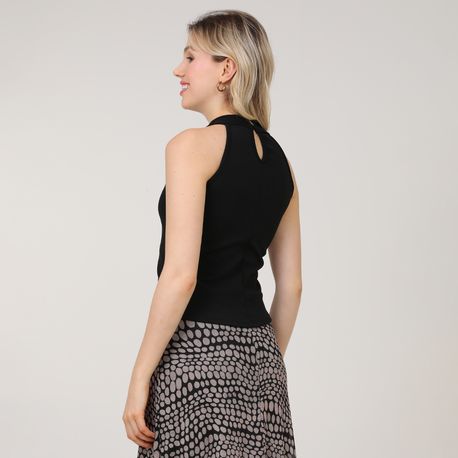 BLUSA CREPE ALTERNECK 1005934 PRETO P