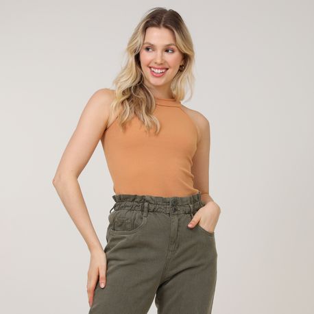 BLUSA CREPE ALTERNECK 1005934 BEGE P