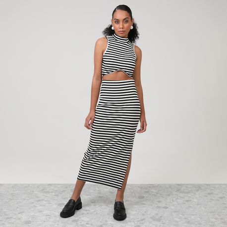 CROPPED ALTERNECK RECORTE CANEL LISTRA 230305 PRETO P