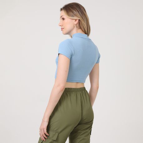 BLUSA CROPPED MC GOLA ALTA 03 2 10 AZUL P