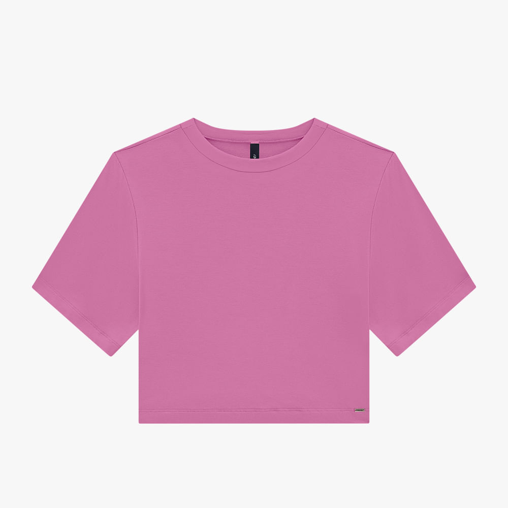 BLUSA MC MOLETINHO CROPPED 396 ROSA P
