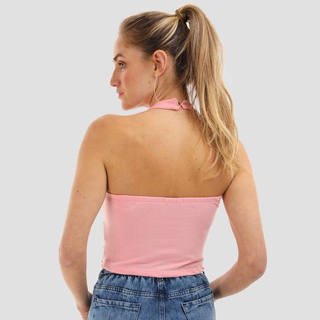 CROPPED ALTERNECK FAIXA LOVE 1005131 ROSE G