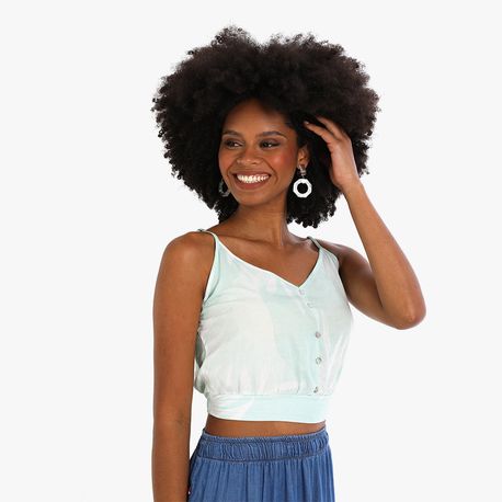 REGATA CROPPED TP BOTAO EST 43938 VERDE P
