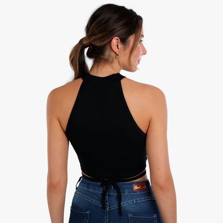 CROPPED ALTERNECK AMARRACAO COTTON 103090 PRETO G