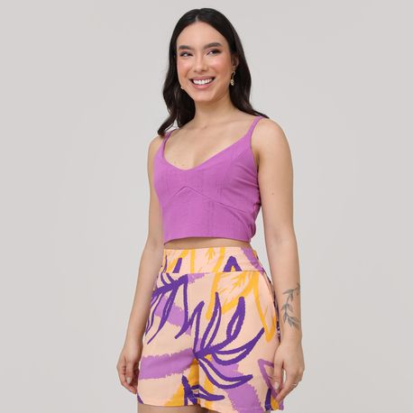 TOP CANELADO ALCA FINA 220383 ROXO P