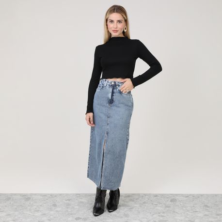 BLUSA ML CROPPED FRUFRU GOLA 03 0 15 PRETO M