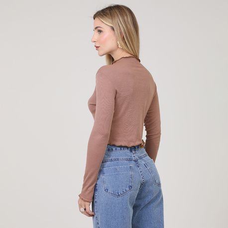 BLUSA ML CROPPED FRUFRU GOLA 03 0 15 CAPPUCCINO P