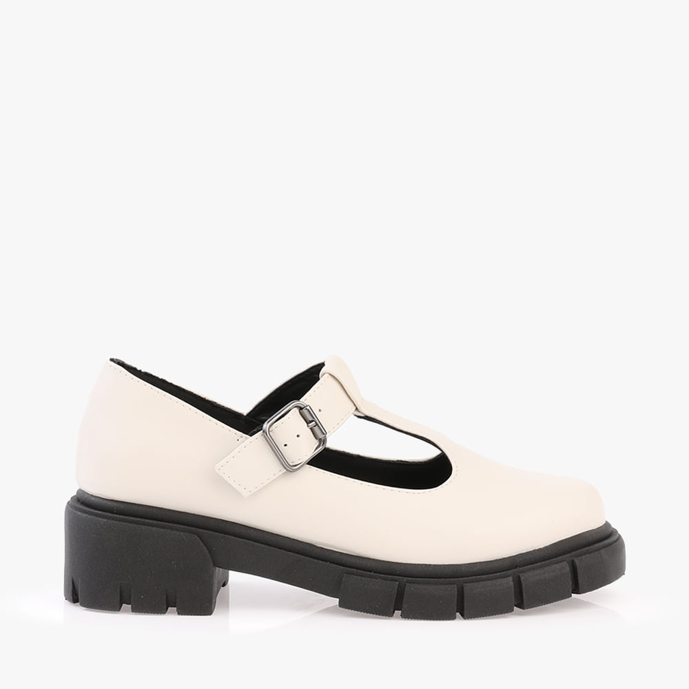 SAPATO BONECA TRATORADO SD52610351 OFF WHITE NP/PTO SOLADO/PTO FORRO 34