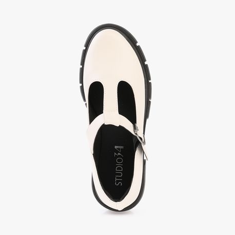 SAPATO BONECA TRATORADO SD52610351 OFF WHITE NP/PTO SOLADO/PTO FORRO 34