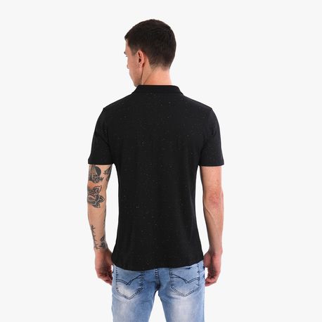 POLO BASICA BOTONE COM BORDADO P230 PRETO P