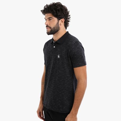 POLO BASICA JET COM BORDADO P221 PRETO P