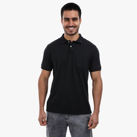 POLO BASICA PIQUET COM BORDADO P206 PRETO P