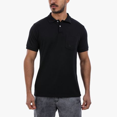 POLO BASICA PIQUET COM BORDADO P206 PRETO P