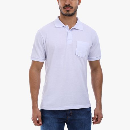 POLO BASICA PIQUET COM BORDADO P206 BRANCO P