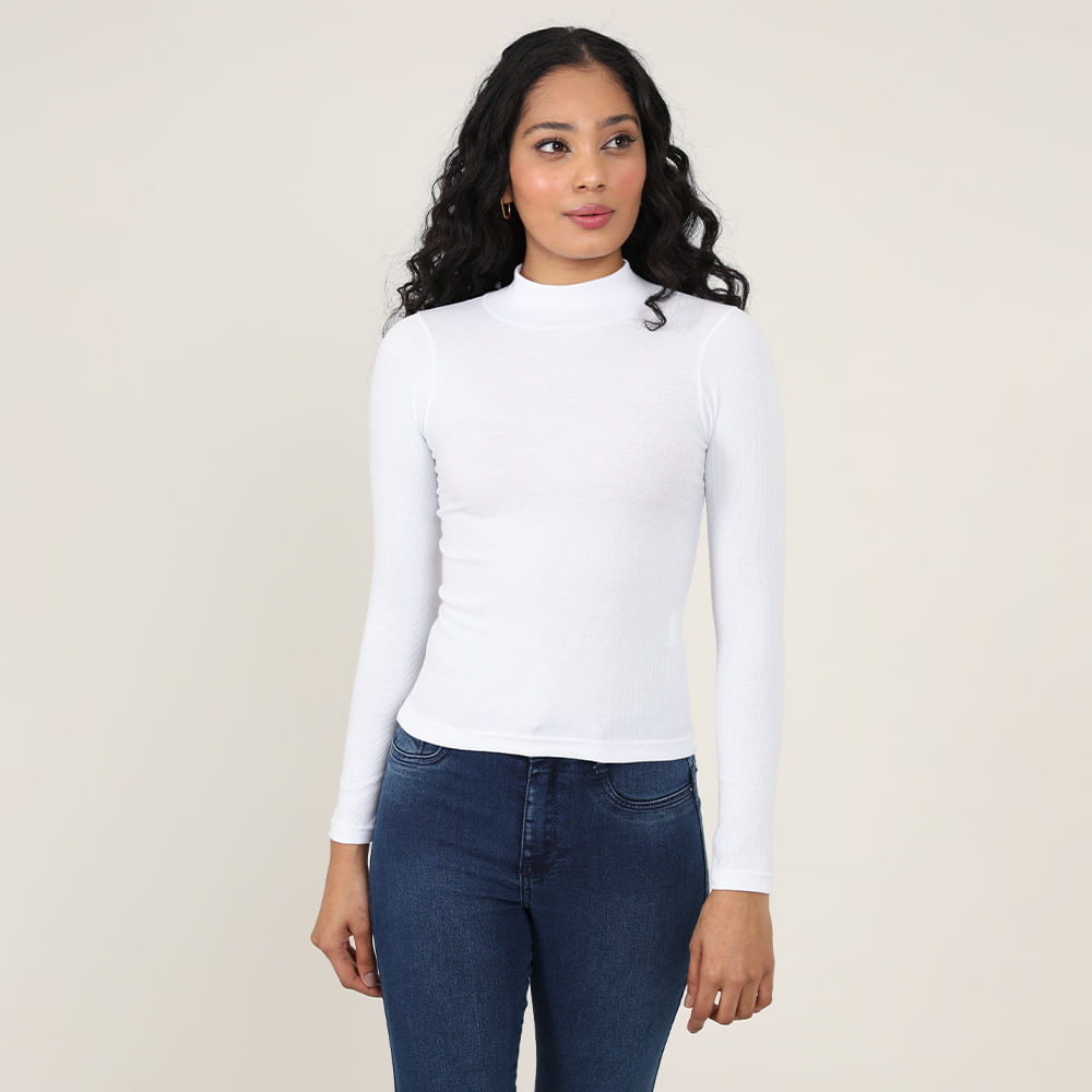 BLUSA ML ALTERNECK CANELADA 800 BRANCO P