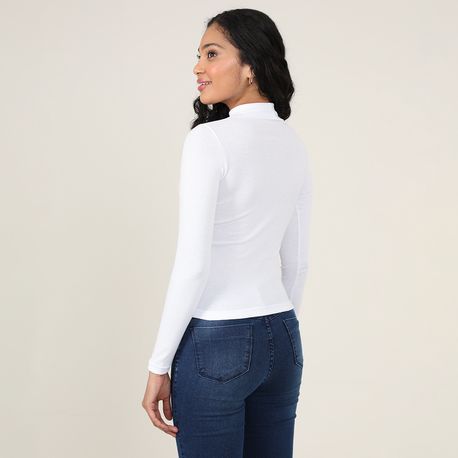 BLUSA ML ALTERNECK CANELADA 800 BRANCO P