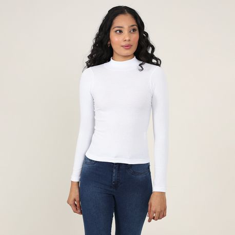 BLUSA ML ALTERNECK CANELADA 800 BRANCO M