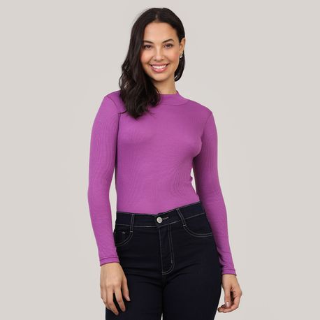 BLUSA ML ALTERNECK CANELADA 800 ROXO G