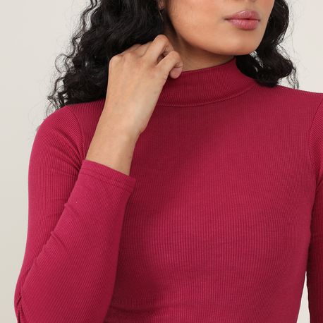 BLUSA ML ALTERNECK CANELADA 800 VINHO P