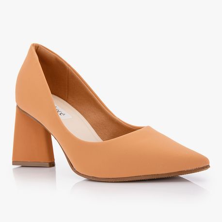 SAPATO SCARPIN SALTO ALTO 7024243 NOBUCK NOZ MOSCADA 38