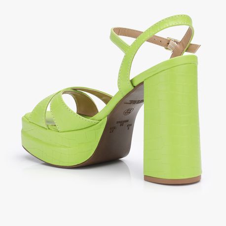 SANDALIA SALTO X CROCO 1067553 LIMONE CROCO LONDON 36