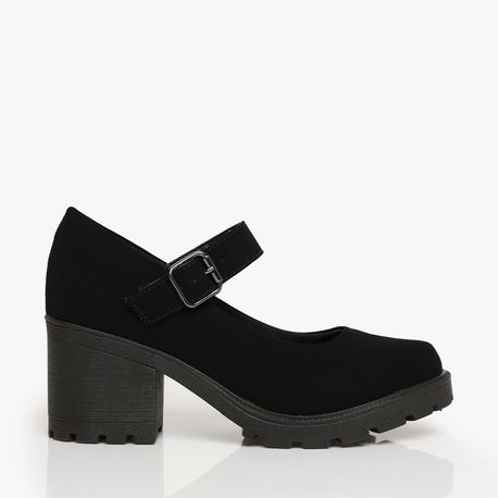 SAPATO SALTO BONECA SD64610270 PPTO NB/PTO VIRA/ONIX FIVELA 34