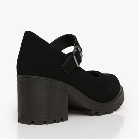 SAPATO SALTO BONECA SD64610270 PPTO NB/PTO VIRA/ONIX FIVELA 34