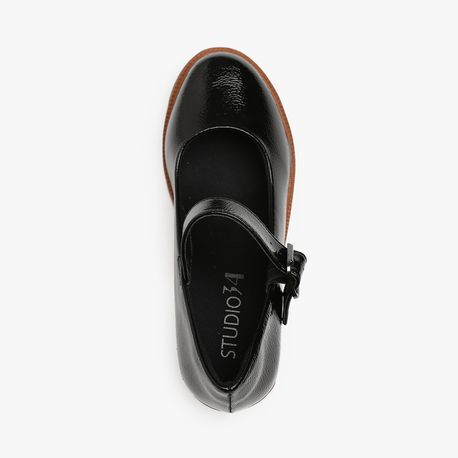 SAPATO SALTO BONECA SD64610270 PTO VZ SHOW/CARAMELO VIRA/PTO FIVELA 34