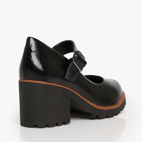 SAPATO SALTO BONECA SD64610270 PTO VZ SHOW/CARAMELO VIRA/PTO FIVELA 34