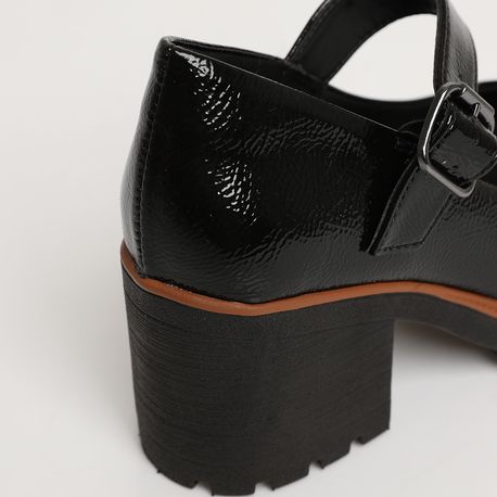 SAPATO SALTO BONECA SD64610270 PTO VZ SHOW/CARAMELO VIRA/PTO FIVELA 36