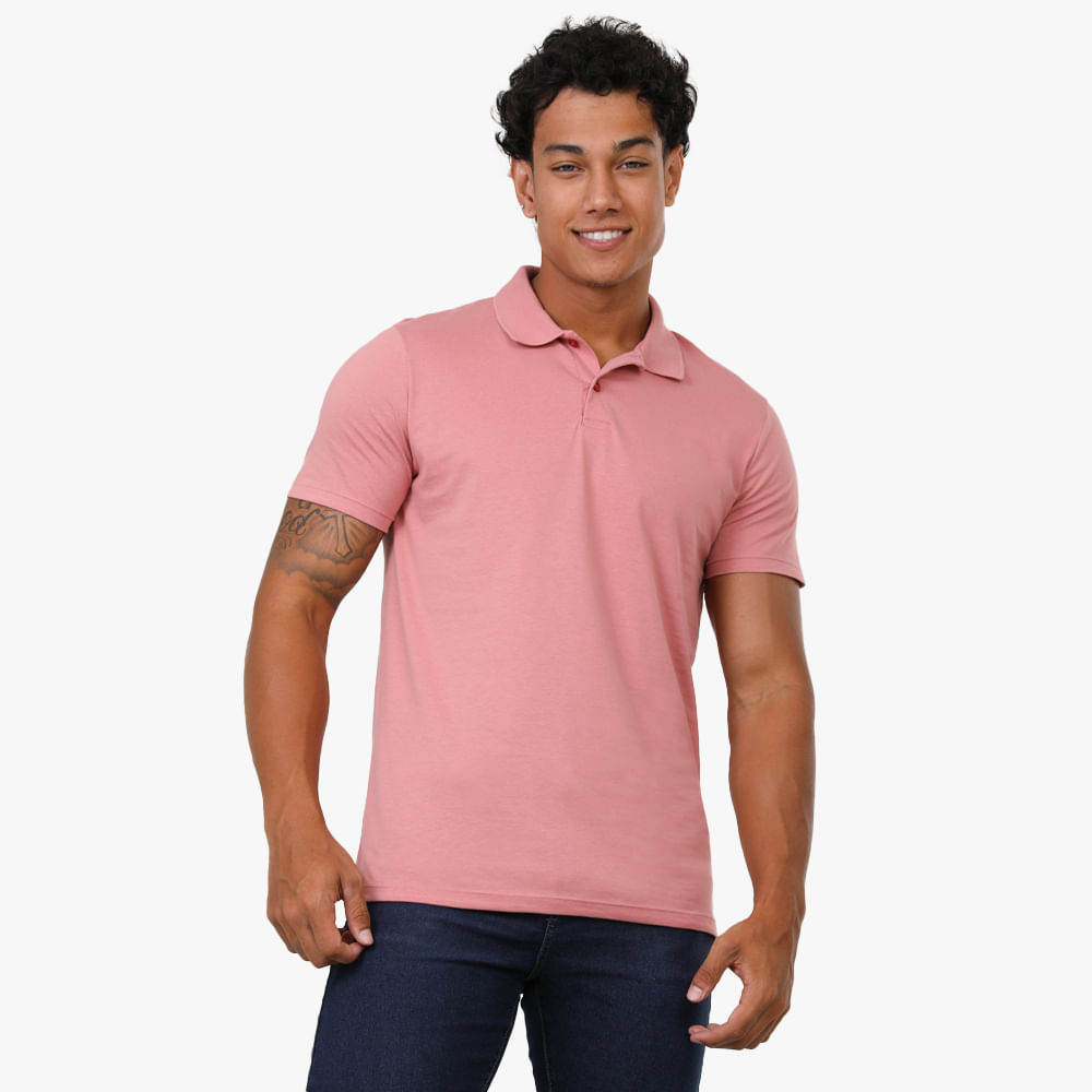 POLO MC TRADICIONAL S BOLSO 1000004430 ROSE P