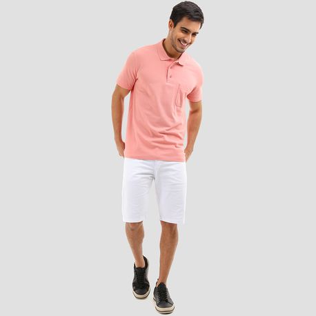 POLO BASICA C/BOLSO PIQUET STRECH 1000004427 CORAL P