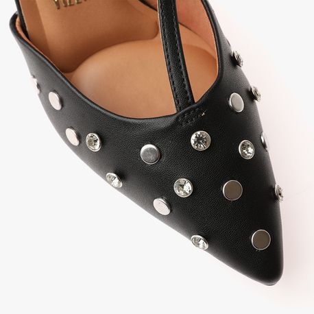 SAPATO SALTO FINO PIN E STRASS 11851121 PTO PELICA 34