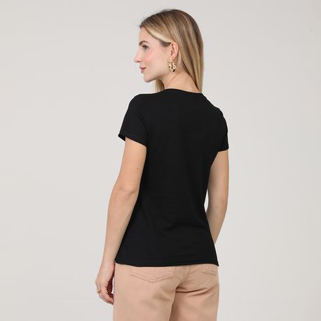 BLUSA MC BABY LOOK BASICA 004499 PRETO XGG